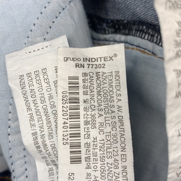 ZARA NWT embroidered jeans raw hem size 0 - Picture 10 of 14